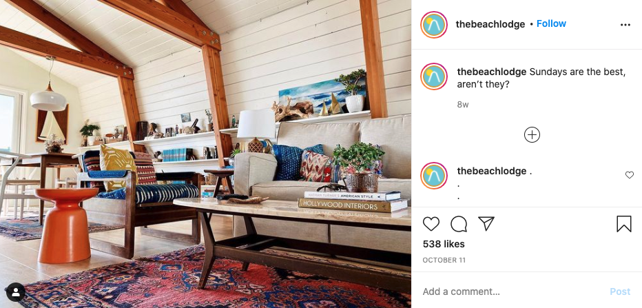 Beach lodge insta