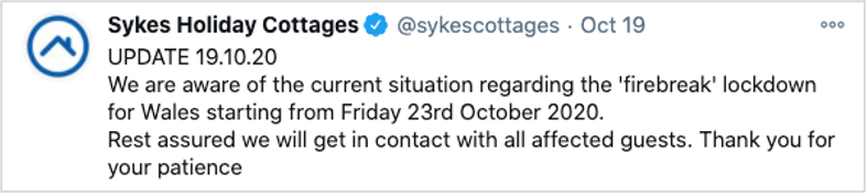 Sykes Tweet