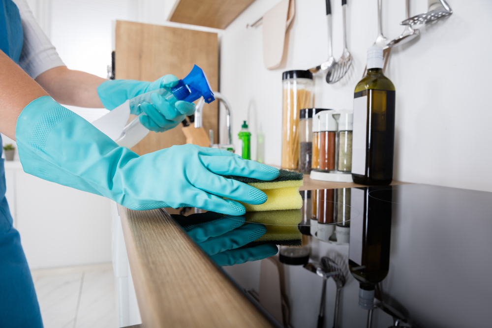 Cleaning a kitchen